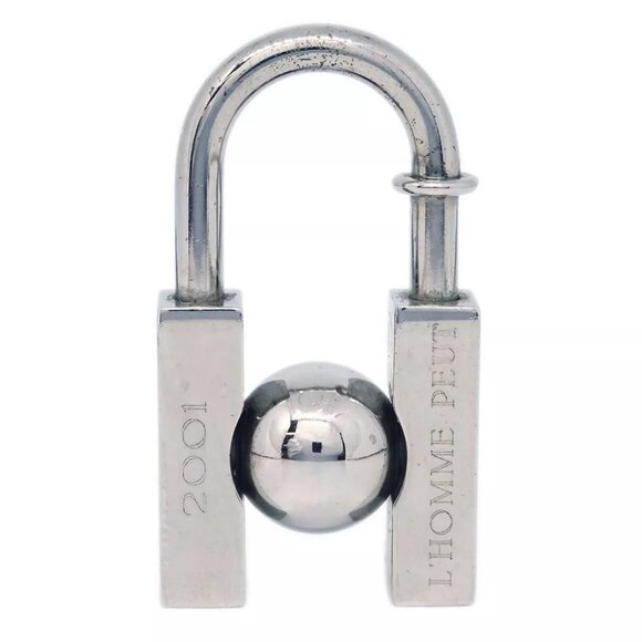 Hermes 2001 Earth Cadena Padlock Silver Small Good